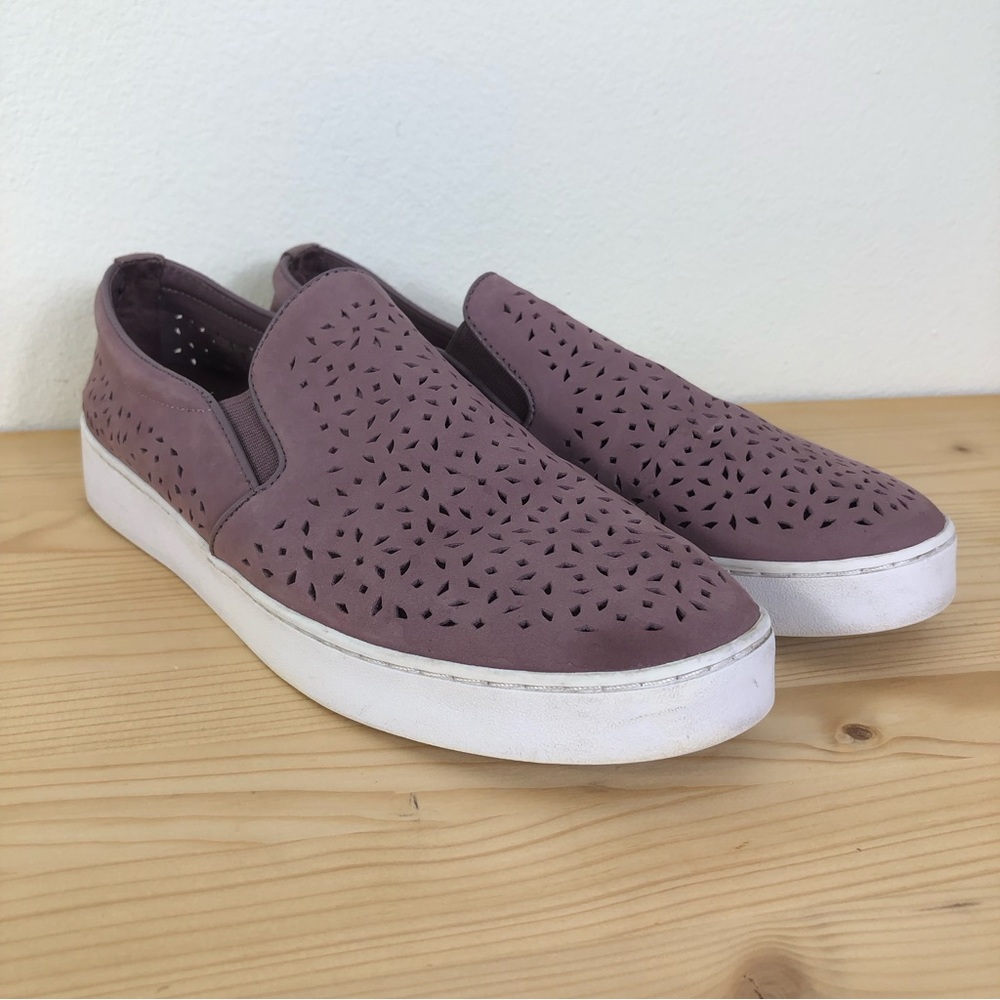 Vionic Purple and White Flats with Perforated Upper
